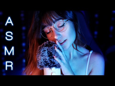 ASMR | Super Slow Countdown 💙 Close Whispers & Mic Brushing (low light)