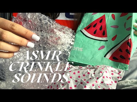 ASMR CRINKLE SOUNDS (TINGLES OVERLOAD) *No talking