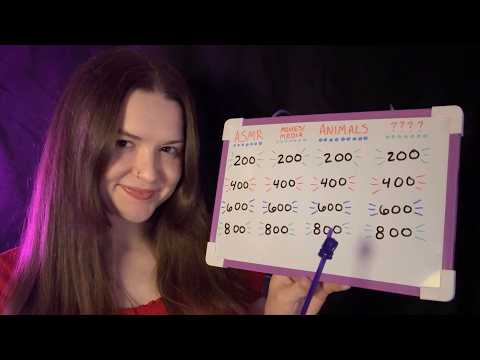 ASMR Let's Play Jeopardy! 🏆 🧩 (ASMR Trivia Question Game)
