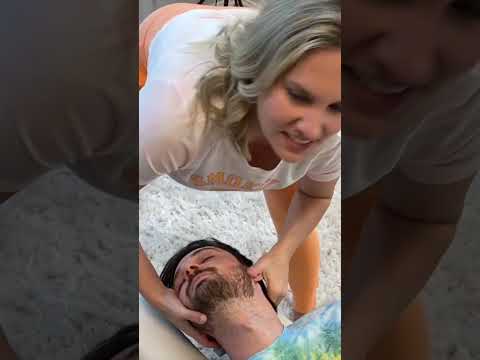 ASMR Chiro-She Removed the BLOCKAGE from his Spine #shorts #chiropractor