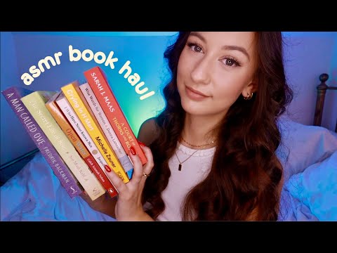 ASMR Cozy Book Haul 📚 tapping, whispering, page turning