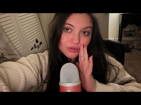 asmr super breathy stuttering / whisper ramble / mouth sounds 