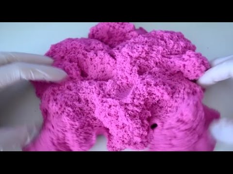ASMR Reversed Kinetic Sand Play . Sounds of Sand & Medical Gloves