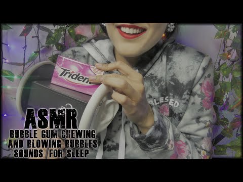 ASMR Bubble Gum Chewing ⭐Whispering For Sleep ♡🍬⭐ 3DIO BINAURAL ⭐