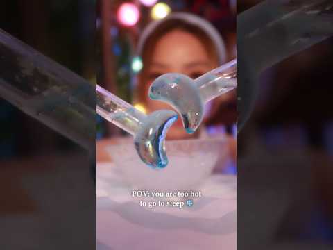 🧊 Cold Facial to Cool You Down 🫧 #asmr #asmrskincare #asmrtriggers