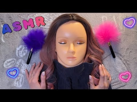 ASMR - Уход за лицом на манекене, близкий липкий шепот - АСМР