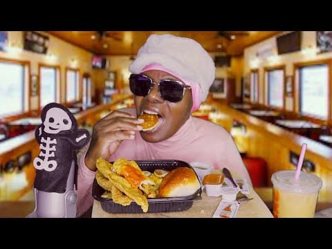 Getting Rid Of Bondage Fried Fish And Pancake Platter ASMR Eating Sounds Ramble
