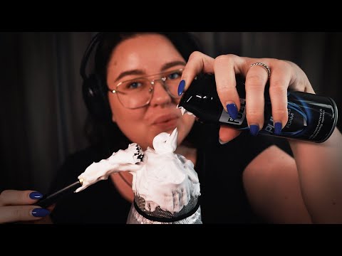 ASMR Raklödder + Sprayar vatten på Blue Yetin ♥