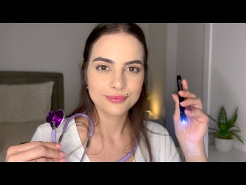 ASMR Enfermeira Da Escola Te Atende Após Queda Suspeita 🩺 Exame Médico, Visão, Ouvidos, Pincel