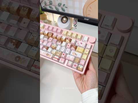 KiiBOOM Dough Fluff Keycaps💗 #gifted #keyboard #kiiboom #accessories #desksetup