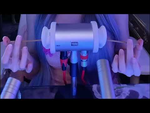 Deep Ear Cleaning ASMR with Goose Feather, Ponytail Silk & Whisper Triggers / 3Hr (No Talking)