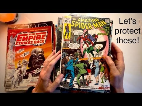 My Vintage Comic Book Collection, Bag and Board ~ Unintentional ASMR Soft Spoken with Crinkles