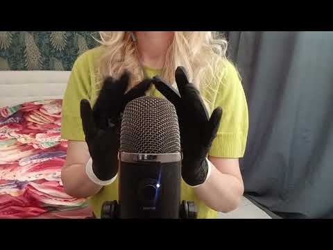 ASMR Pure Tingles:  Black &  White Latex Gloves  (No Talking)