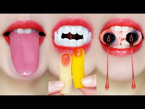 Halloween🎃🦇 Jelly Food Eating Sounds 할로윈 간식 먹방 ASMR MUKBANG