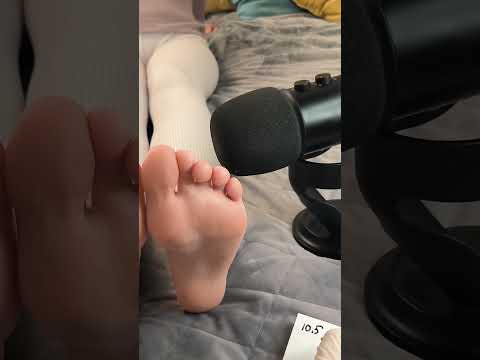 ASMR Foot & Toes Measuring  #asmr #feet #foot #shorts