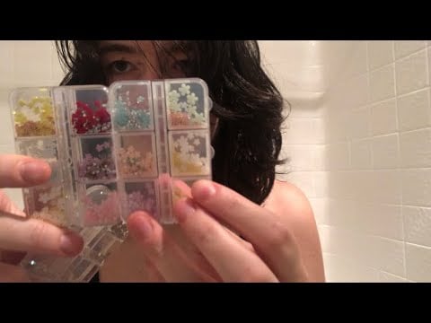 ASMR Bedazzling your Face ✨(up close personal attention)