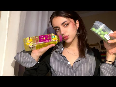 ASMR || Probando POPPING BOBA Y WASABI Snacks💓🌕🥭