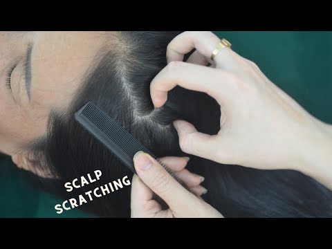 ASMR Nape Scratching, Relaxing Hair Sounds, Hair Combing, Hair Parting Real Person For Unwind