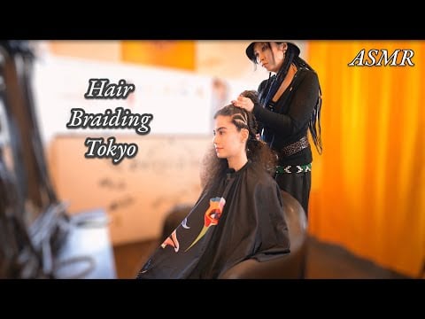 [PART 1 ASMR] Braiding: Hairstyle for Curly Hair. Japanese Hair Artist. Soft Spoken. Japan