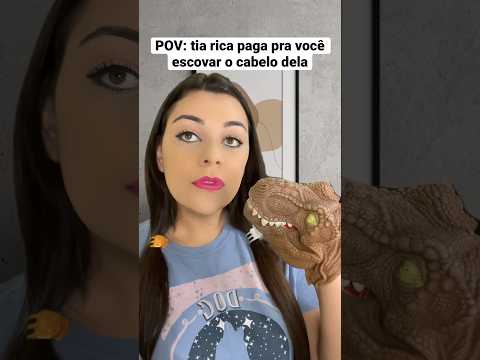 POV: tia rica paga pra você escovar o cabelo dela #humor #shorts