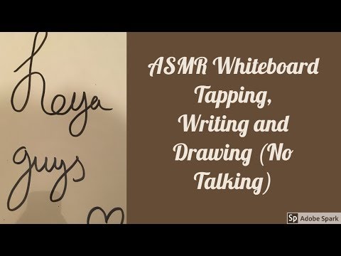 ASMR Whiteboard Tapping, Writing and Drawing (No Talking)