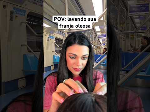 POV: lavando sua franja oleosa #asmr #humor #comedia #shorts