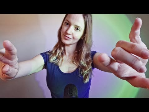 ASMR pure hand sounds with tongue clicking and GERMAN whispering for sleep - relxing affirmations
