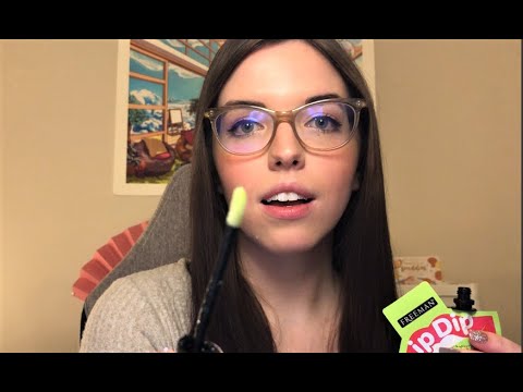 Friend Does Your Eyeshadow (ASMR)🍭| Whispering / Face and Mic Brushing