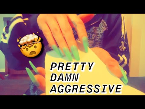 Lo-fi Fast and REALLY Aggressive ASMR / Long Nails 🤤 / Tapping & Scratching 💥💥