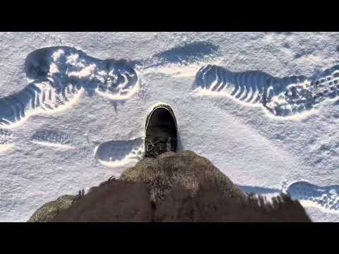 ASMR Feet walking snow crunching sound Icy