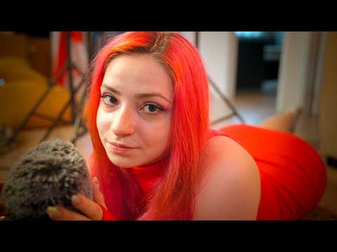 ASMR Red Head Girl 🧡  Blue Yeti Windscreen Sounds for sleep