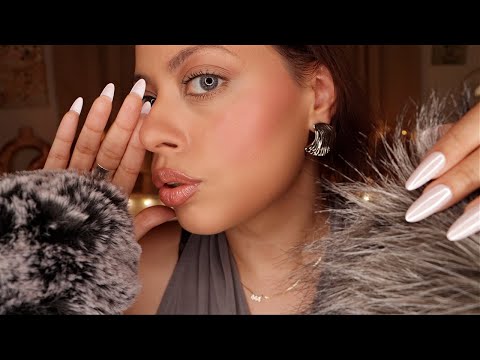 ASMR| Deep Breathy Whispers Ear to Ear to Intently Put You to SLEEP (Close Fluffy Mic Whispers)