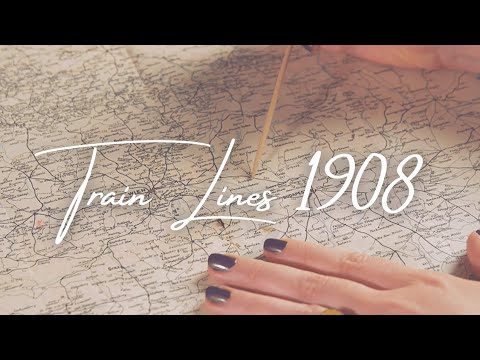 History ASMR: Central-European Train Connections in 1900 (map tracing)