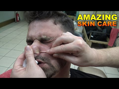 ASMR BARBER 💈 SKIN CARE 💈 CRACKING 💈 head, back, arm, palm, rope, face, ear, neck massage #skincare