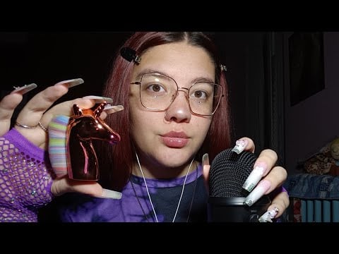 UNICORN MAKEUP BRUSH (Mic Brushing, Visual Triggers, Hand Movements, Mouth Sounds) 😴💜 | ASMR ITA