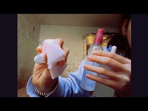 Asmr casero ⋆ roleplay limpieza facial nocturna ✨💕