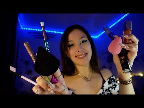 ASMR - un petit makeup rien que pour toi ! 💄​✨​ (mouth sounds & visuel)