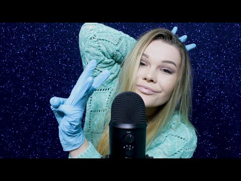 Latex Gloves ASMR 💙 Tongue clicking ASMR