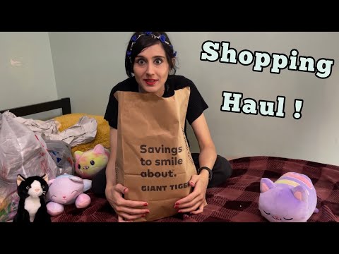 ASMR Shopping Haul Whisper W/Gum Chewing (Whispering)