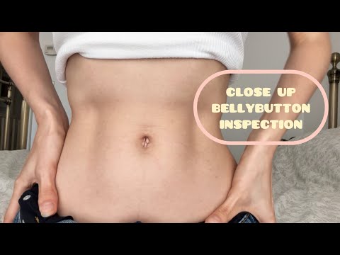 Close Up Bellybutton Inspection and Talking 