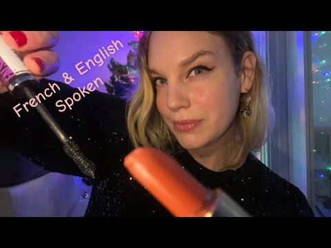 [ASMR] Fast & Aggressive French Makeup + Hair RP (Christmas Party Edition)