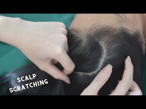 ASMR Real Person Nape Scratching Sounds / No Talking - Hair Combing For Relaxation