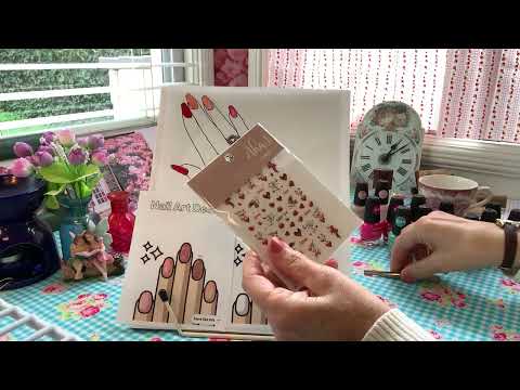 ASMR Beauty School: Nail Art Decals & Glitter Polish; Soft Spoken