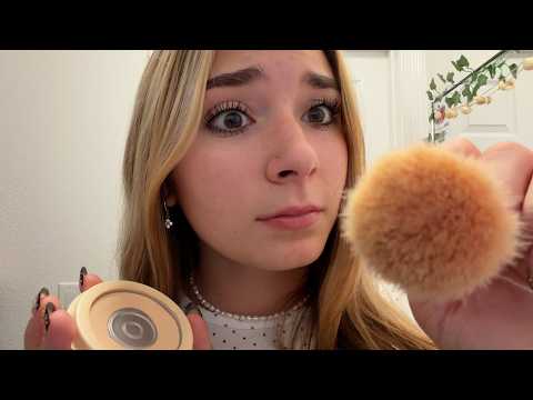ASMR Fixing Your Messy Makeup / Hair (Layered Sounds & Personal Attention)