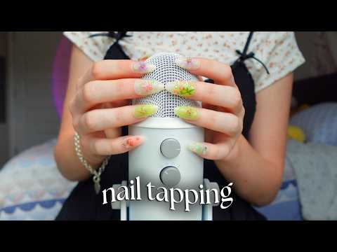 ASMR rainy day nail tapping & up close whispers ♡