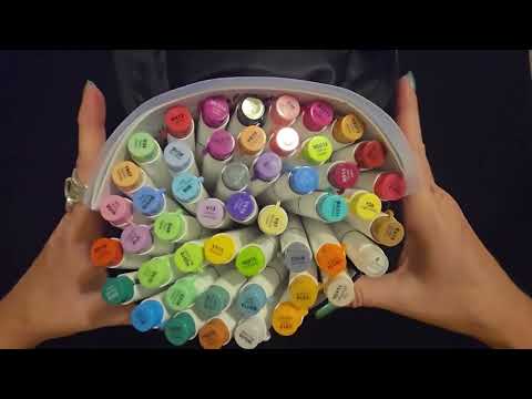 ASMR | Testing New Markers & Coloring (Whispered & Soft Spoken)