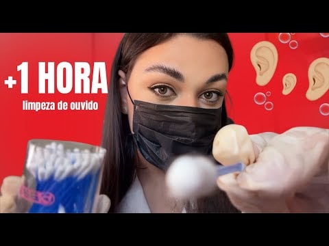 +1Hora De ASMR Limpando Seu Ouvido👂🫧