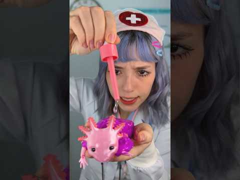 doutora Drimi Brinquedos vai salvar o axolote da slime (e muito mais) 👩🏻‍⚕️ #asmr #satisfying