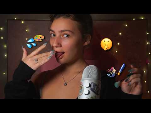 This ASMR works BETTER than Melatonin 🤤 ᶻ 𝗓 𐰁 (inaudible, spit painting, and mermaid brush)