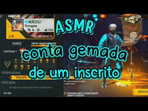 asmr ff | mostrando conta gemada de um inscrito